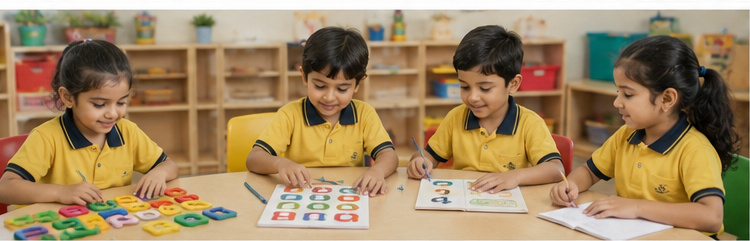 Children taking part in theme-based learning