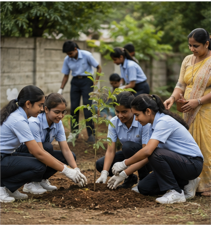 Students learning about community responsibility